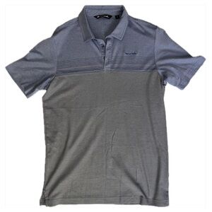 Travis Mathew Polo Shirt Signature Color Block and Stripe Style size M